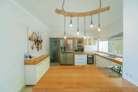Luxury Villa, 3 Bedrooms, Private Pool, Sea View | Private kitchen | Full-size fridge, microwave, oven, stovetop
