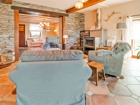 House | Living area | TV, fireplace