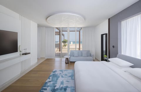 Suite, Terrace, Ocean View | Egyptian cotton sheets, premium bedding, free minibar items