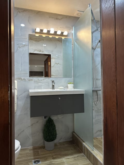 Apartment, 2 Bedrooms, Courtyard View | Bathroom | Towels, toilet paper