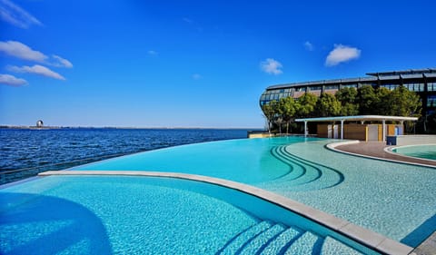 Indoor pool, seasonal outdoor pool