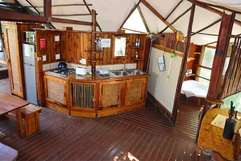 Family Tent | Private kitchen | Full-size fridge, microwave, stovetop, toaster