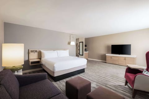 Room, 1 King Bed with Sofa bed | Living area | Flat-screen TV