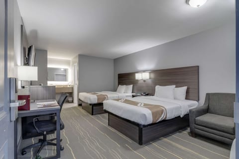 Standard Room, 2 Queen Beds, Non Smoking | Desk, blackout drapes, iron/ironing board, free WiFi