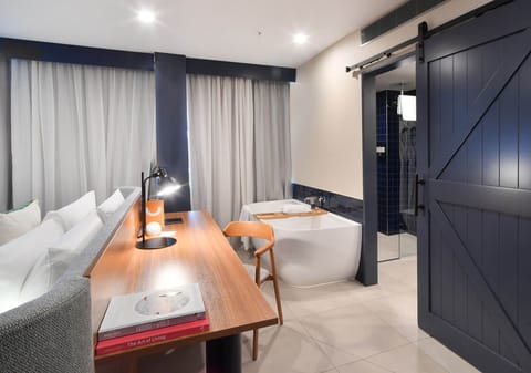 In-room safe, desk, laptop workspace, blackout drapes