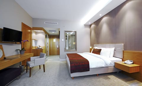 Standard Room, 1 King Bed, Non Smoking | Minibar, in-room safe, desk, iron/ironing board