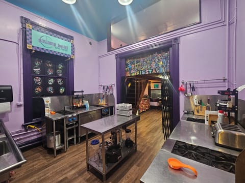 Shared fridge, microwave, stovetop, toaster