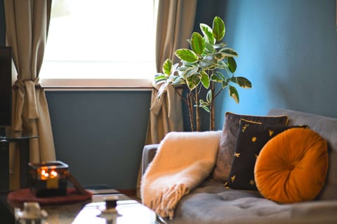 Suite, 1 Queen Bed | Living area | TV, pay movies