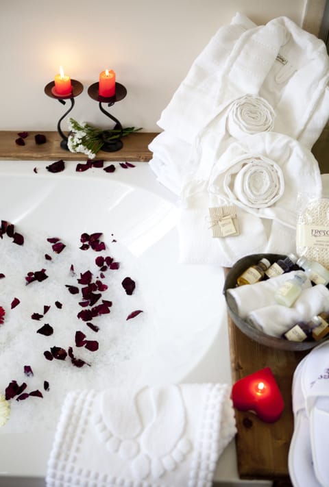 Deluxe Room | Bathroom | Separate tub and shower, deep soaking tub, free toiletries, hair dryer