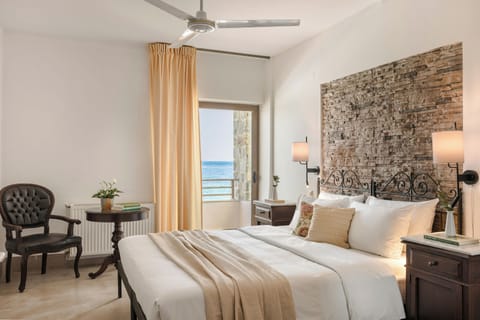 Deluxe Double Room, Sea View (Upper Floor) | In-room safe, blackout drapes, free WiFi, bed sheets