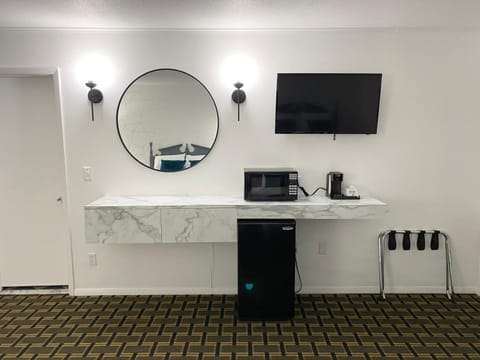 Individually decorated, individually furnished, desk, laptop workspace