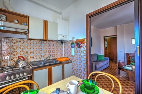 Full-size fridge, microwave, oven, stovetop