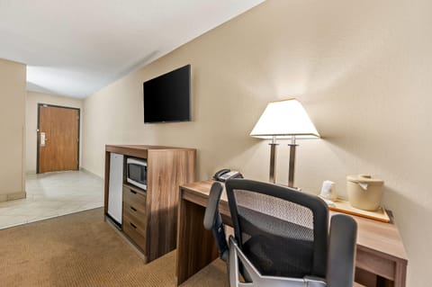 Room, 1 King Bed, Non Smoking | Pillowtop beds, desk, laptop workspace, iron/ironing board