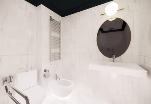 Family Room, Accessible | Bathroom | Eco-friendly toiletries, hair dryer, slippers, bidet