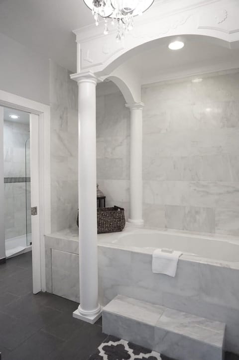 Designer toiletries, hair dryer, bathrobes, slippers