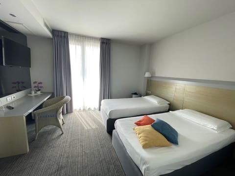 Deluxe Twin Room | Down comforters, minibar, in-room safe, desk