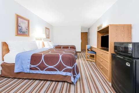 Standard Room, 2 Double Beds | In-room safe, desk, blackout drapes, iron/ironing board