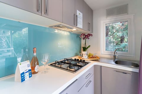 Lodge Superior Family Pet Friendly | Private kitchen | Fridge, stovetop, coffee grinder, cookware/dishes/utensils