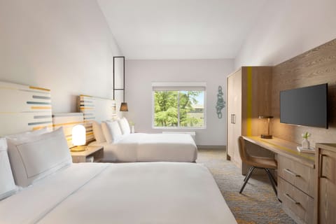 Room, 2 Queen Beds (Hearing) | Premium bedding, down comforters, in-room safe, blackout drapes