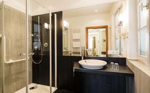 Free toiletries, hair dryer, towels