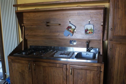 Fridge, cookware/dishes/utensils