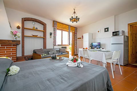 Family Studio, Mountain View, Mountainside (Tremosine Wonderful Lake View 1) | Living area | 22-inch flat-screen TV with cable channels, TV