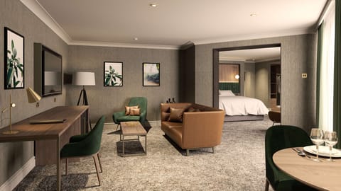 Suite, 2 Bedrooms | In-room safe, desk, laptop workspace, blackout drapes