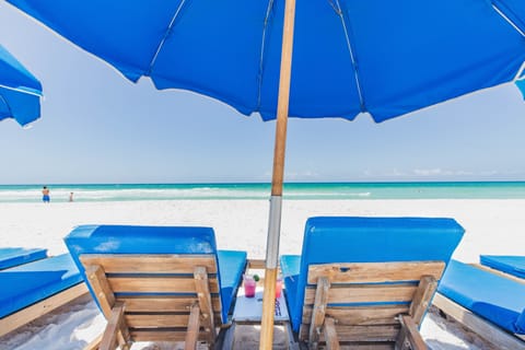 On the beach, white sand, surfing