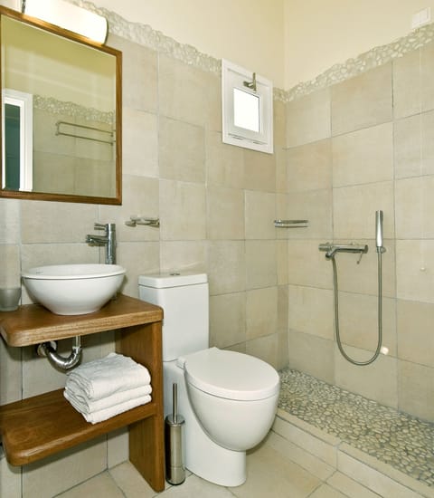 Standard Room (Adults Only) | Bathroom | Shower, hair dryer, slippers, towels