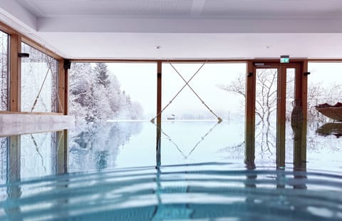 Indoor pool, sun loungers