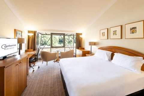 In-room safe, desk, laptop workspace, iron/ironing board