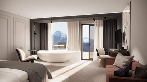 Deluxe Double Room, Lake View | Hypo-allergenic bedding, minibar, in-room safe, desk