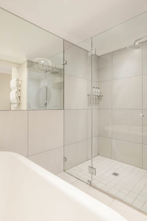 Luxury Room | Bathroom | Free toiletries, hair dryer, bathrobes, slippers