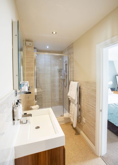 Suite (Room 1) | Bathroom | Shower, free toiletries, hair dryer, towels