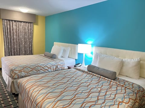 Standard Room, 2 Double Beds, Non Smoking | Iron/ironing board, free WiFi, bed sheets