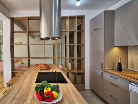 Villa | Private kitchen | Electric kettle, highchair