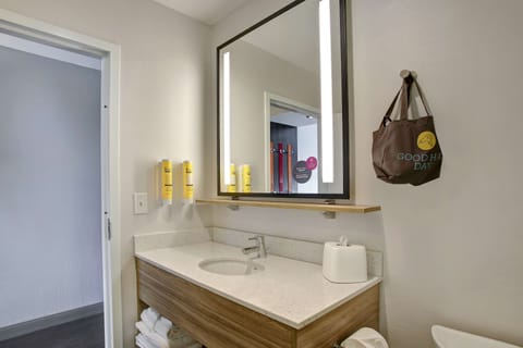 Room, 2 Queen Beds | Bathroom | Shower, hair dryer, towels, soap