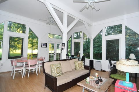 House, Multiple Beds (River Time Cabin -Time floats away!) | Living area | Smart TV