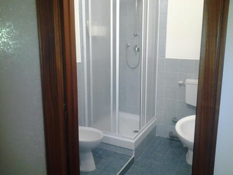 Shower, hair dryer, bathrobes, bidet