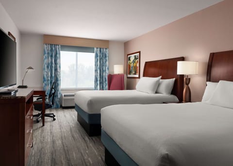 Premium bedding, desk, blackout drapes, iron/ironing board