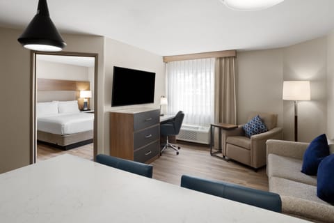 In-room safe, desk, laptop workspace, blackout drapes