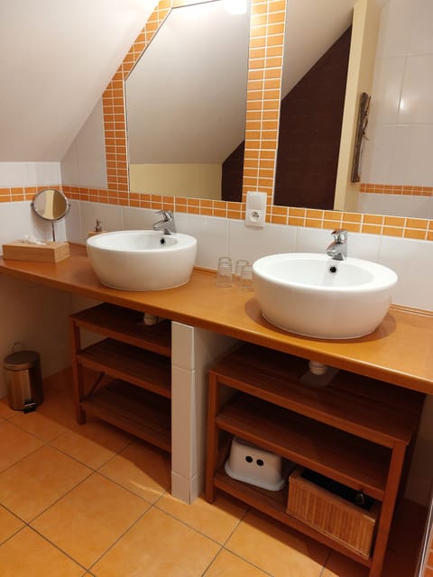 Family Room (Chez Leonie) | Bathroom | Hair dryer, towels