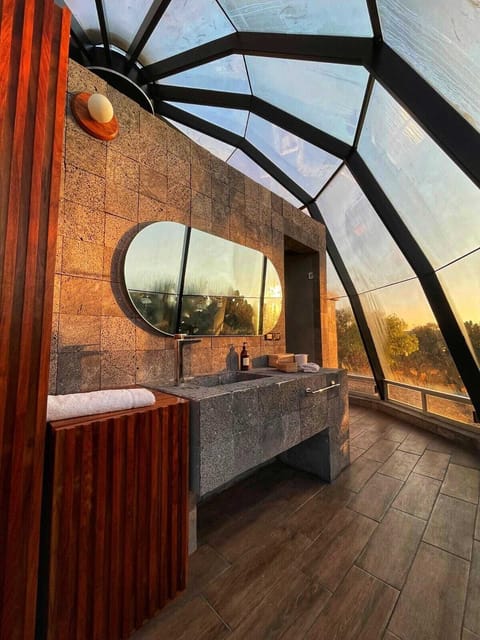 Panoramic Room, 1 King Bed, Mountain View | Bathroom | Designer toiletries, towels, soap, shampoo