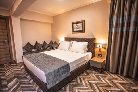 Egyptian cotton sheets, premium bedding, memory foam beds, free minibar