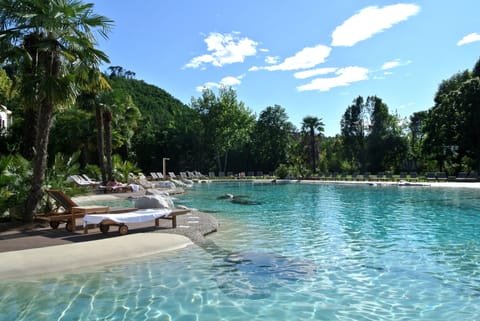2 indoor pools, outdoor pool, open 9:00 AM to 11:30 PM, sun loungers
