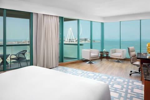 Panoramic Suite, 1 King Bed, Sea View | Living area | 55-inch LCD TV with cable channels, TV