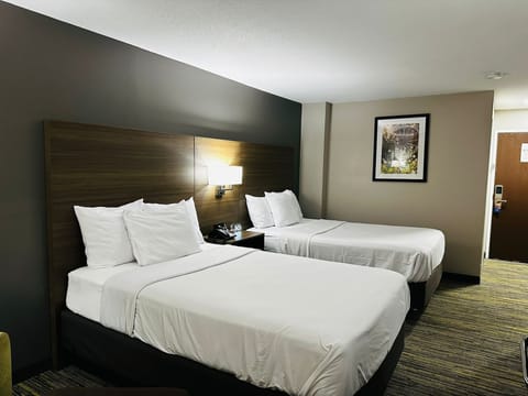 Room, 2 Double Beds, Non Smoking | Premium bedding, desk, blackout drapes, iron/ironing board