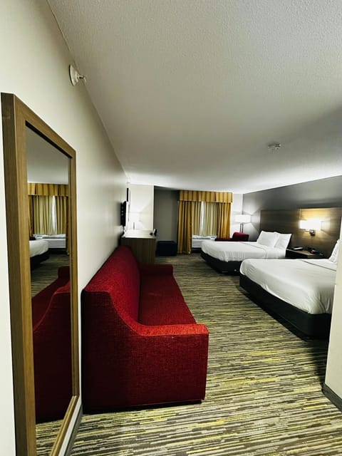 Room, 2 Queen Beds, Non Smoking | Premium bedding, desk, blackout drapes, iron/ironing board