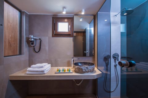 Superior Double Room | Bathroom | Shower, free toiletries, hair dryer, towels