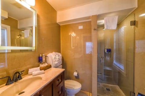 Havana Suite 1 King and 1 Queen Bed - Adult Exclusive | Bathroom | Shower, rainfall showerhead, designer toiletries, hair dryer